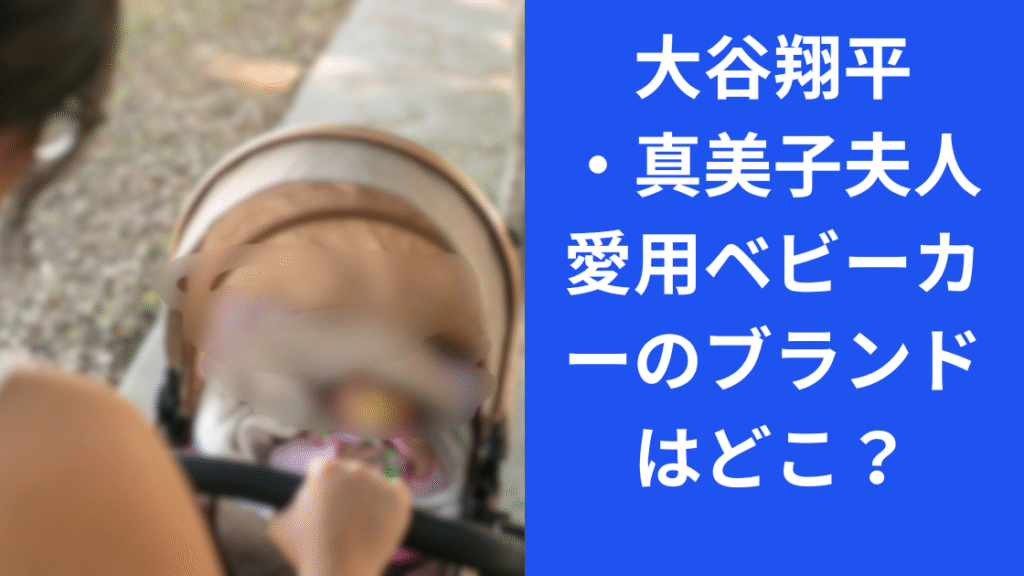 大谷翔平ベビーカー