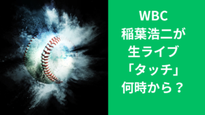 稲葉浩二タッチ何時から？