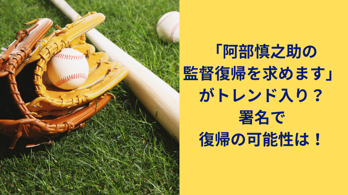 阿部慎之助の現役復帰を求めます